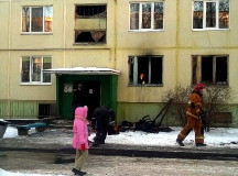 После пожара на ул. Казинца, 51/1. © Фото твиттер-пользователя @mitiuskorsak