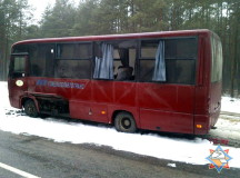 В Городе Ветка Гомельской области горел автобус. © Фото МЧС