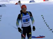 Украинский спортсмен Дмитрий Пидручный и флаг РФ. © Кадр из видео