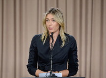 Мария Шарапова на пресс-конференции в Лос-Анджелесе. © Фото The Daily Mail