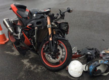 Последствия ДТП на ул.Громова. © Фото - пресс-служба ГАИ Московского района Минска