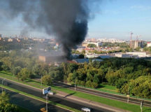 Пожар на Алтуфьевском шоссе. © Фото очевидца