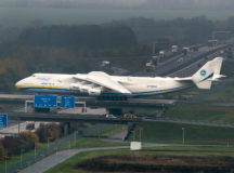 Ан-225 "Мрiя" после посадки в Лейпциге. © Фото из Twitter