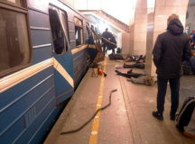 Взрыв на станции метро Сенная площадь. © Фото очевидца из Twitter