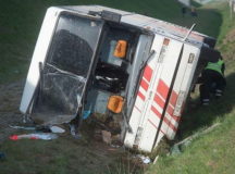 Разбившийся в Польше белорусский автобус. © Фото - Rzeczpospolita