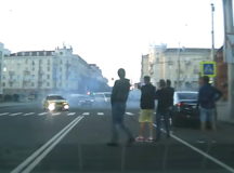 Опасный дрифт россиянина в Могилеве. © Скриншот из видео