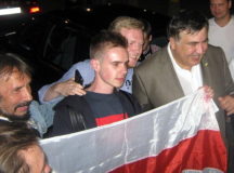 Михаил Саакашвили в Варшаве. © Фото - "Радыё Рацыя"