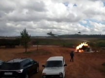 Случайный пуск ракет на учениях "Запад 2017". © Скриншот из видео