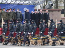 Парад в честь 100-летия милиции Беларуси. © Архивное фото БЕЛТА