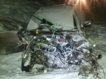 Разбитая служебная Geely, принадлежавшая БФП. © Фото - ГАИ Витебской области