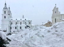 Центр Минска в снегу. © Фото из Facebook