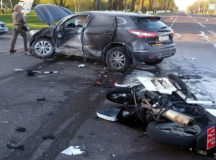 На месте гибели сотрудника ГАИ в Гомеле. © Фото из "ВКонтакте"