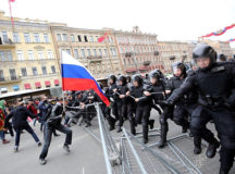 Столкновения в Санкт-Петербурге. © Фото из Twitter