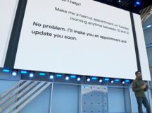 Во время презентации Google Duplex. © Фото dailydot.com