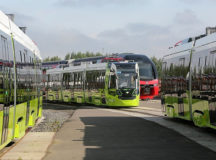 Готовые трамваи на площадке ЗАО "Штадлер Минск". © Фото с сайта sb.by