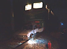 Пьяный белорус на ВАЗ устроил гонки с тепловозом