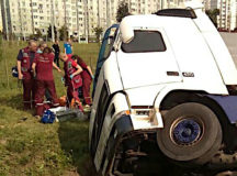 В Минске умер за рулём дальнобойщик из России