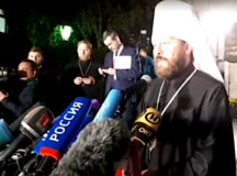 Заявление митрополита Иллариона. © Скриншот из прямой трансляции.