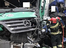 Две фуры из России столкнулись в Беларуси