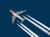 Пассажирский самолет на эшелоне. © Фото - Николай Енин