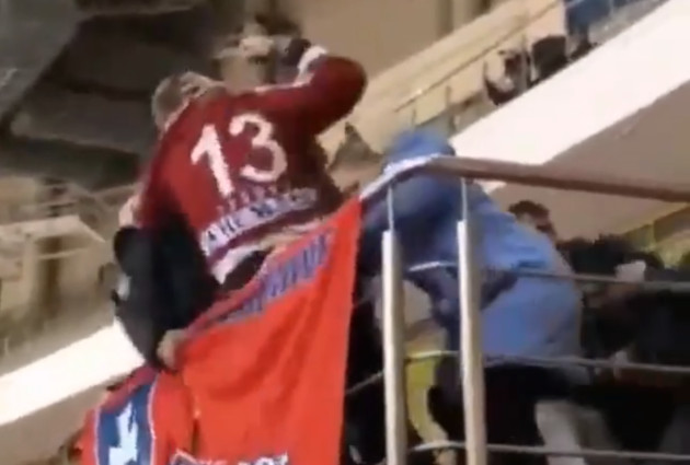 Мордобой на трибунах в Орше