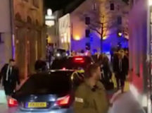 Кортеж Медведева с трудом поместился в Люксембург. © Скриншот из видео