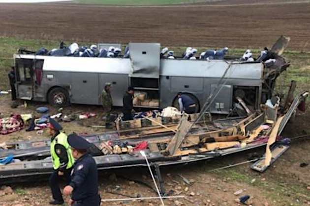 Катастрофа автобуса в Казахстане: 11 погибших, 29 раненых