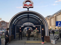 Вход на станцию Уручье запрещен. © Фото очевидца