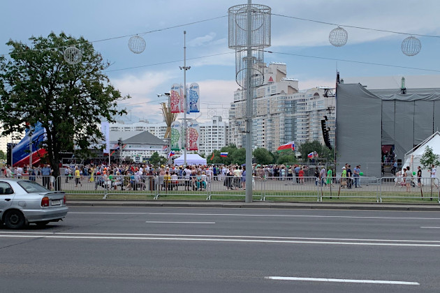 На «День России» в Минске почти никто не пришёл