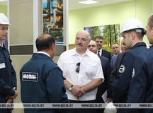 Александр Лукашенко посетил ОАО "Нафтан". © Фото БЕЛТА