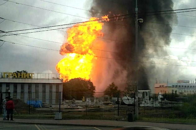 Пожар на Северной ТЭЦ в Мытищах