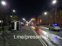 Ночью в Могилёве перевернулся автозак