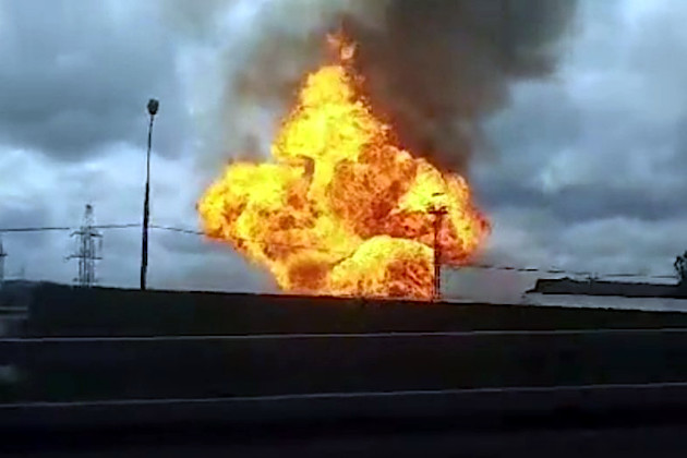 Пожар на Северной ТЭЦ в Мытищах