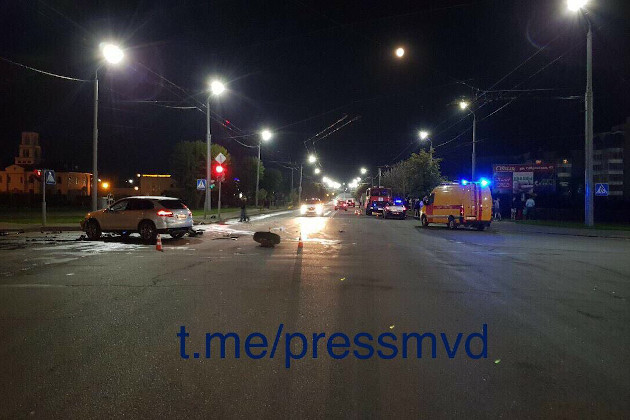 Ночью в Могилёве перевернулся автозак