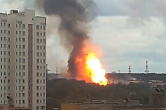 Пожар на Северной ТЭЦ в Мытищах