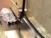 Труп на станции Октябрьская. © Фото очевидца