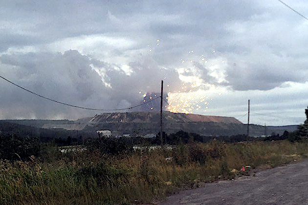 В России горит склад снарядов