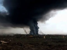 Взрыв в Нёноксе. © Скриншот из видео