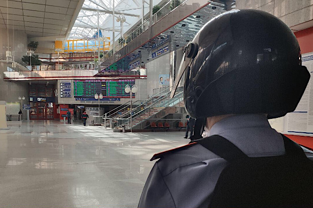 Эвакуация на ж/д вокзале Минска